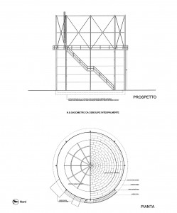 5) gasometro - pianta e prospetto