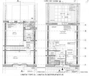 9) piante unità tipo in duplex